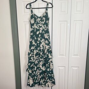 Abercrombie & Fitch Green Floral Maxi Dress